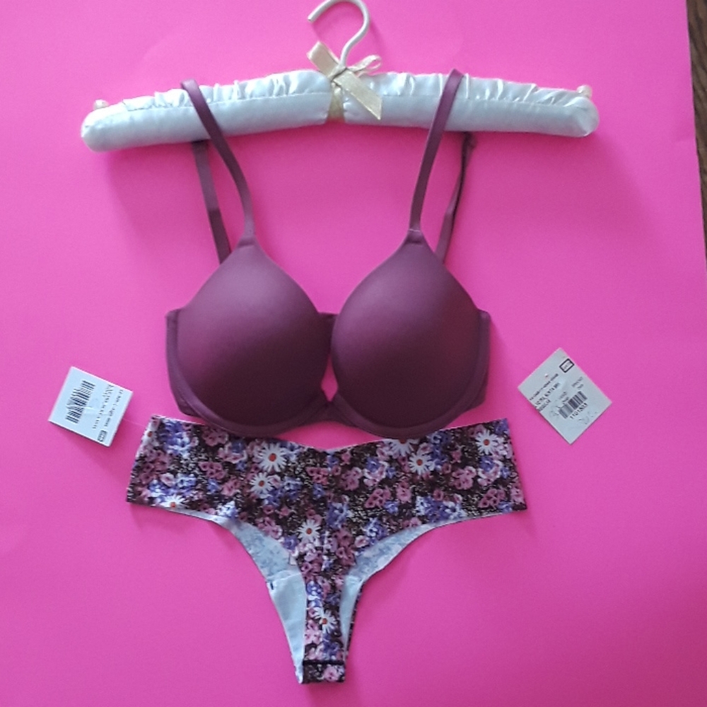 Pink Victoria's Secret bra and Panty